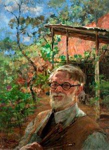 屋外での自画像 作： Eliseu Visconti